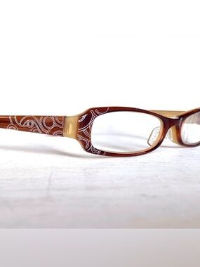 +1.00 Acetate Reading Glasses Rectangular Vintage 90s Caramel Petite Fit